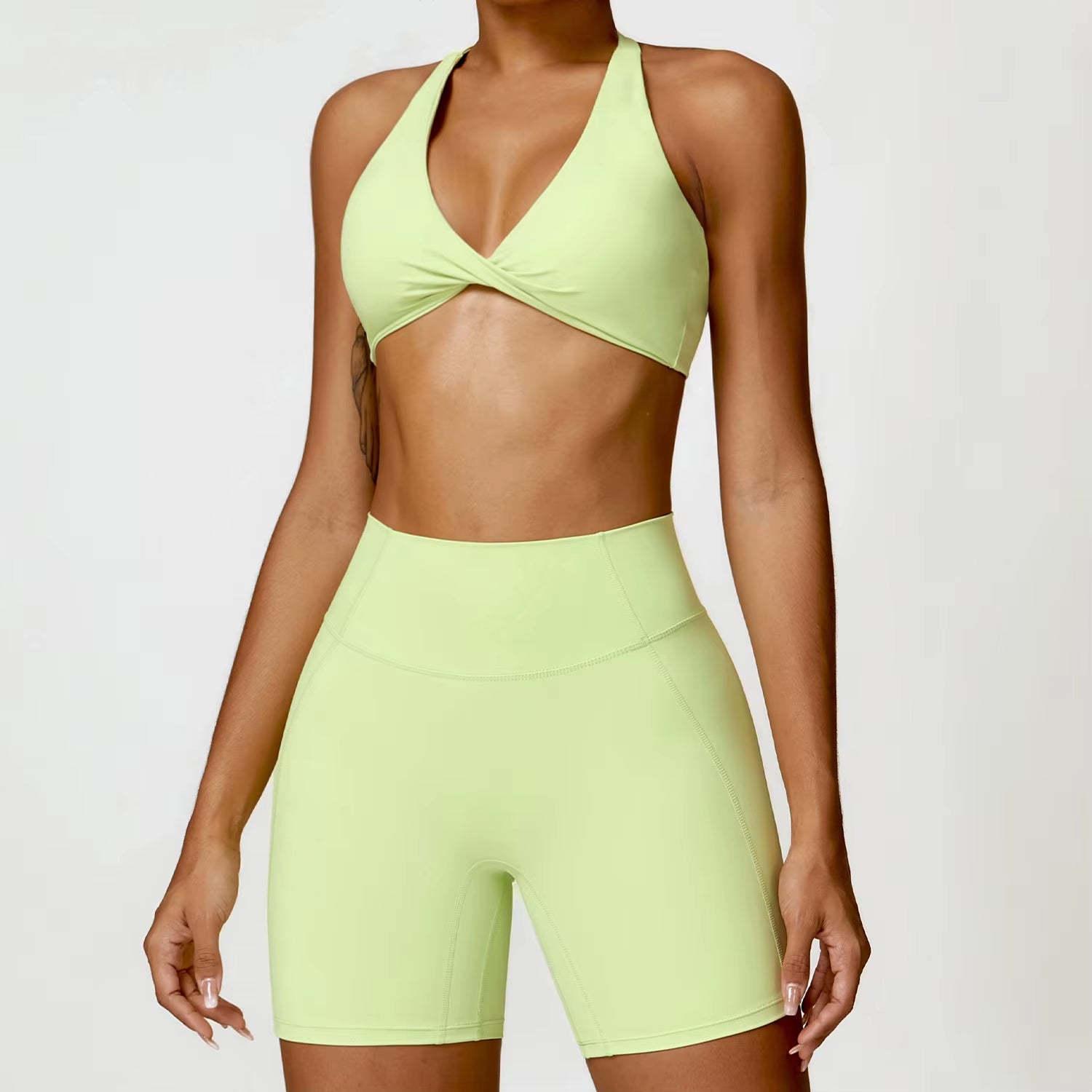 2Pcs Women Tracksuit Seamless Yoga Set Sport Suit Gym Wear Workout Clothes Gym Clothes High Waist Leggings Fitness Sports Wear