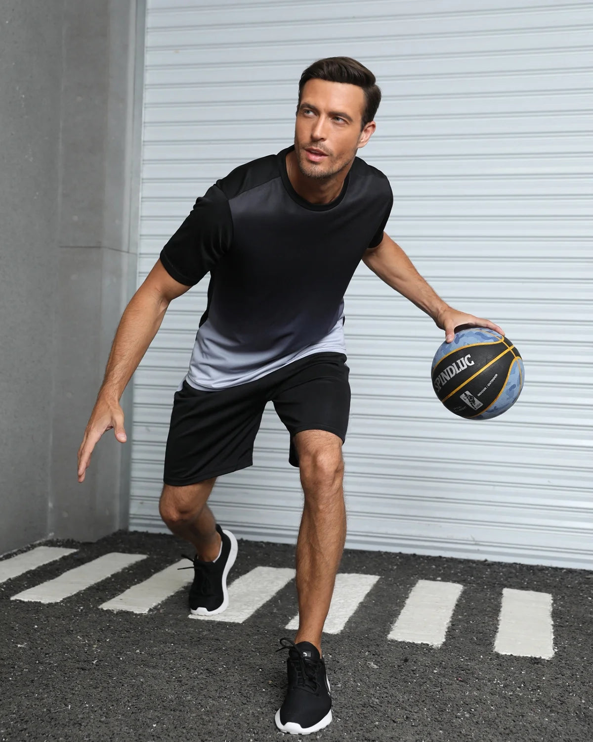 3Pack Men'S Workout Set Gym Clothes Active Shorts Shirt Set for Running Basketball Football and Daily Life,Size S-3XL