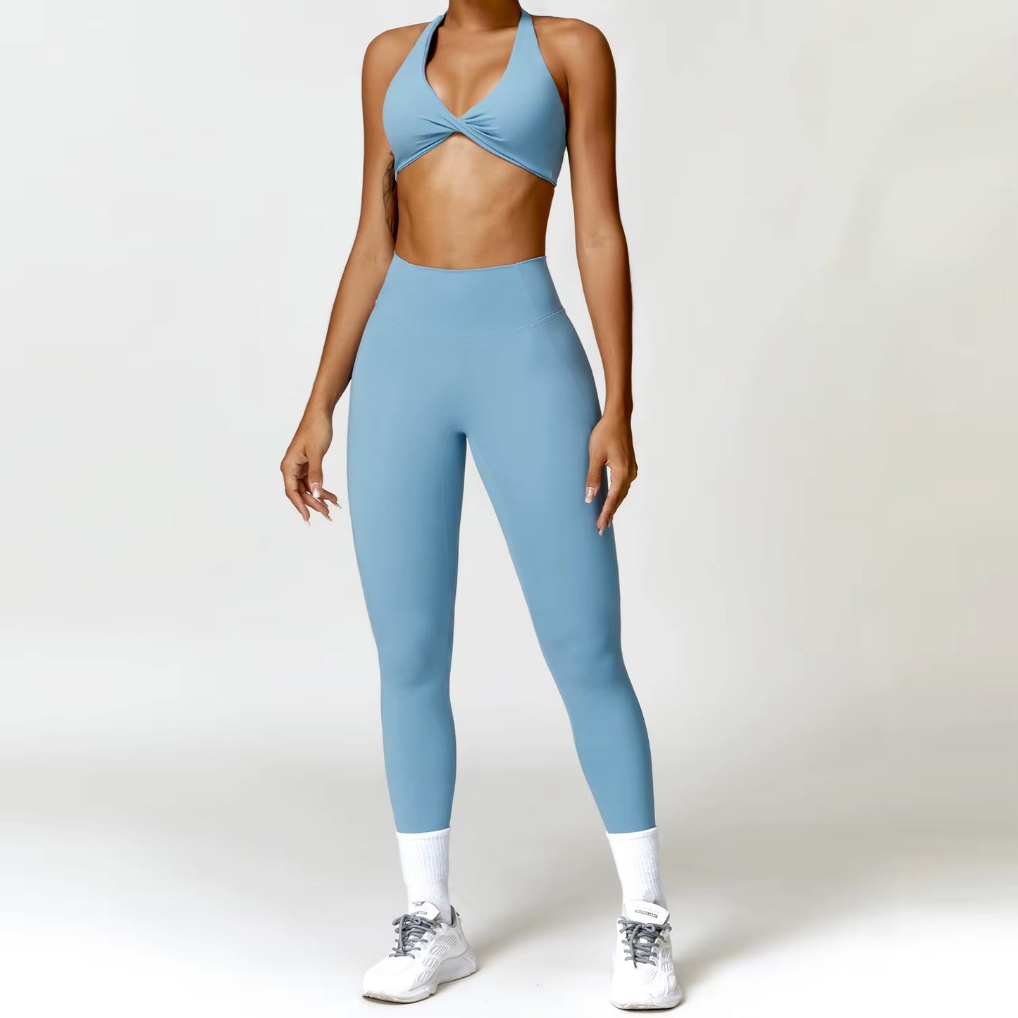 2Pcs Women Tracksuit Seamless Yoga Set Sport Suit Gym Wear Workout Clothes Gym Clothes High Waist Leggings Fitness Sports Wear