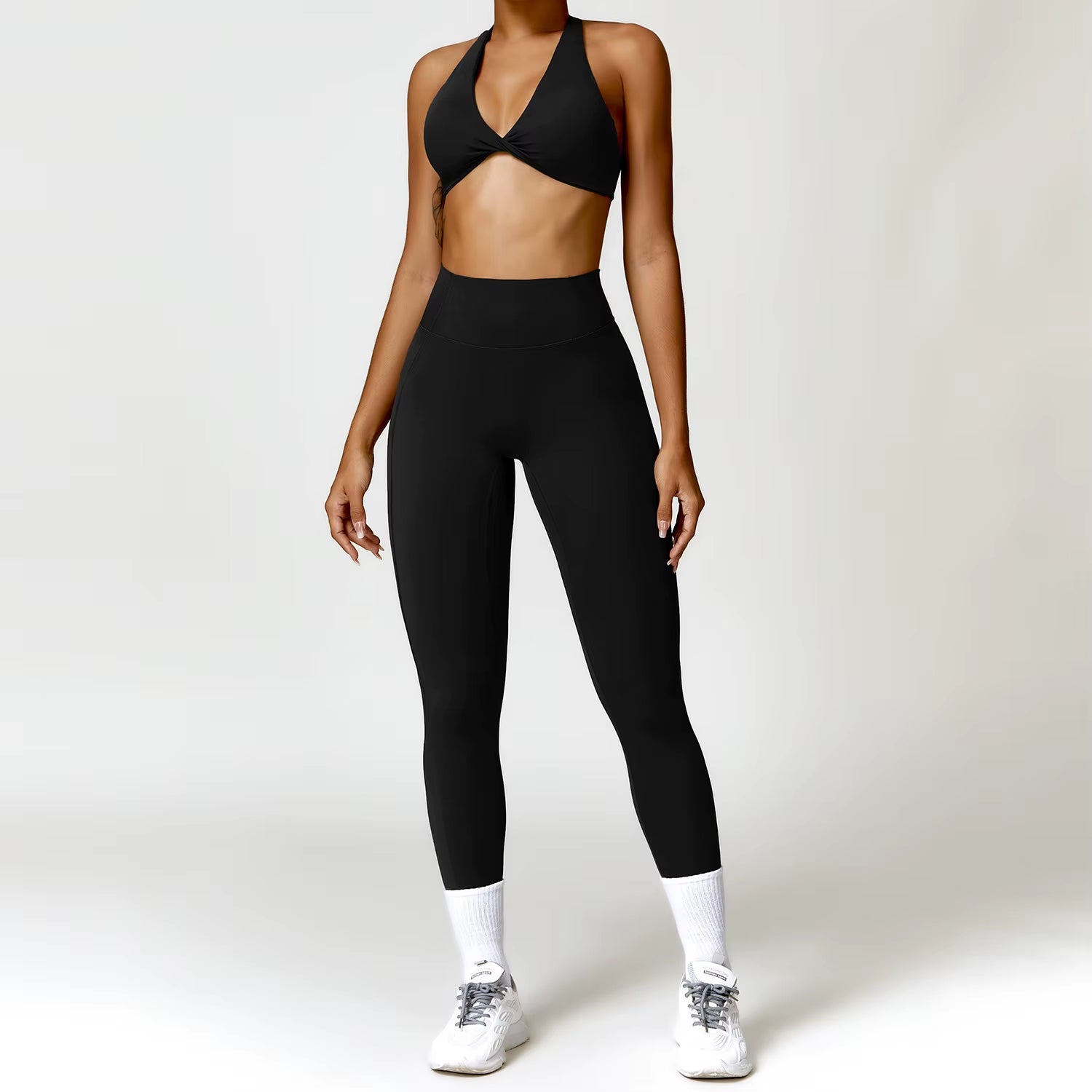 2Pcs Women Tracksuit Seamless Yoga Set Sport Suit Gym Wear Workout Clothes Gym Clothes High Waist Leggings Fitness Sports Wear