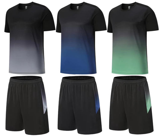 3Pack Men'S Workout Set Gym Clothes Active Shorts Shirt Set for Running Basketball Football and Daily Life,Size S-3XL