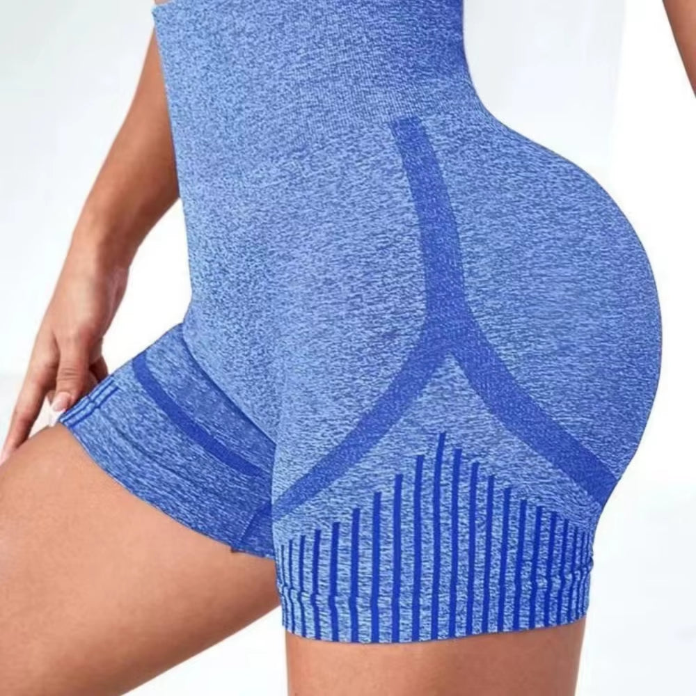 Women Seamless Sports Yoga Shorts High-Waist Workout Impact Gym Clothes Jogging Push-Up Scrunch Butt Yoga Shorts Fitness Shorts