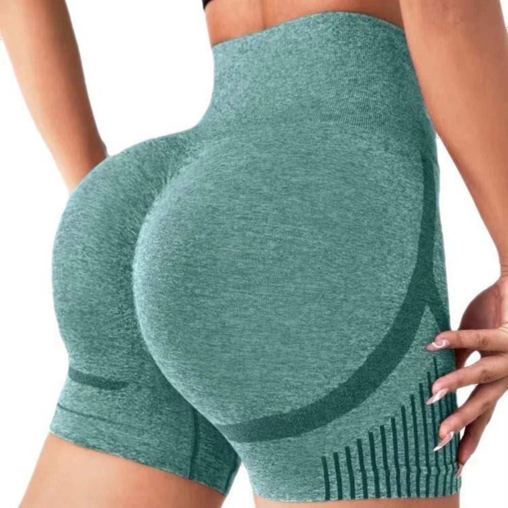 Women Seamless Sports Yoga Shorts High-Waist Workout Impact Gym Clothes Jogging Push-Up Scrunch Butt Yoga Shorts Fitness Shorts