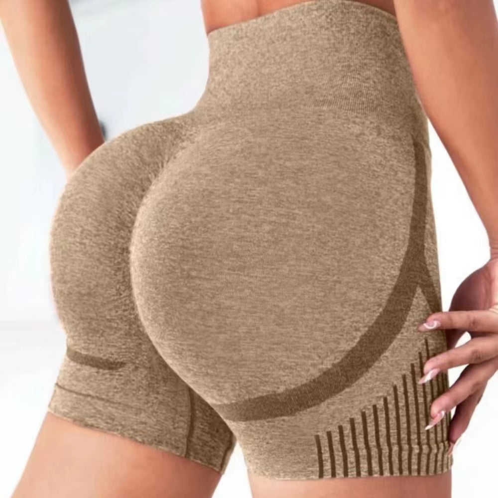 Women Seamless Sports Yoga Shorts High-Waist Workout Impact Gym Clothes Jogging Push-Up Scrunch Butt Yoga Shorts Fitness Shorts