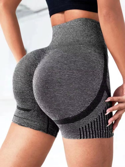 Women Seamless Sports Yoga Shorts High-Waist Workout Impact Gym Clothes Jogging Push-Up Scrunch Butt Yoga Shorts Fitness Shorts