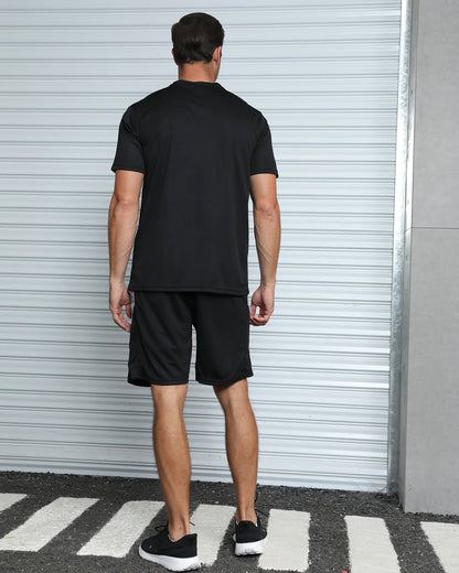 3Pack Men'S Workout Set Gym Clothes Active Shorts Shirt Set for Running Basketball Football and Daily Life,Size S-3XL